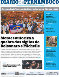 Capa do jornal Diario de Pernambuco 18/08/2023
