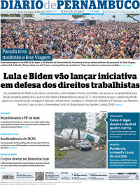 Capa do jornal Diario de Pernambuco 18/09/2023