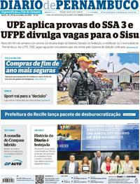 Capa do jornal Diario de Pernambuco 18/11/2023