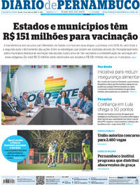 Capa do jornal Diario de Pernambuco 19/07/2023