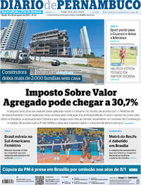 Capa do jornal Diario de Pernambuco 19/08/2023