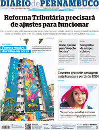 Capa do jornal Diario de Pernambuco 19/12/2023