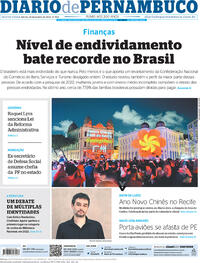 Capa do jornal Diario de Pernambuco 20/01/2023
