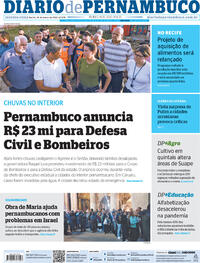 Capa do jornal Diario de Pernambuco 20/03/2023
