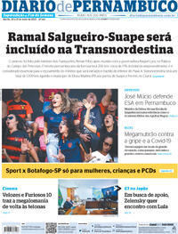Capa do jornal Diario de Pernambuco 20/05/2023