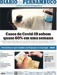 Capa do jornal Diario de Pernambuco 20/12/2023