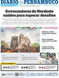 Capa do jornal Diario de Pernambuco 21/01/2023