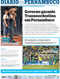 Capa do jornal Diario de Pernambuco 21/06/2023