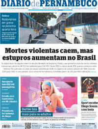 Capa do jornal Diario de Pernambuco 21/07/2023