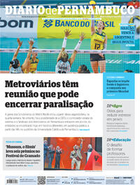 Capa do jornal Diario de Pernambuco 21/08/2023