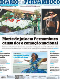 Capa do jornal Diario de Pernambuco 21/10/2023