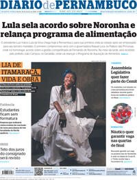 Capa do jornal Diario de Pernambuco 22/03/2023