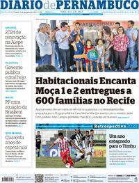 Capa do jornal Diario de Pernambuco 22/12/2023