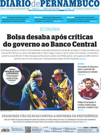 Capa do jornal Diario de Pernambuco 24/03/2023