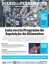 Capa do jornal Diario de Pernambuco 24/07/2023