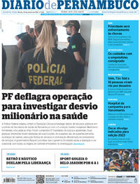 Capa do jornal Diario de Pernambuco 25/01/2023