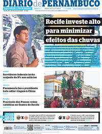 Capa do jornal Diario de Pernambuco 25/03/2023