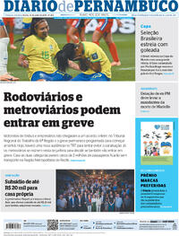Capa do jornal Diario de Pernambuco 25/07/2023