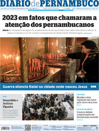 Capa do jornal Diario de Pernambuco 25/12/2023