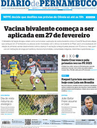 Capa do jornal Diario de Pernambuco 27/01/2023