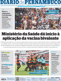 Capa do jornal Diario de Pernambuco 27/02/2023