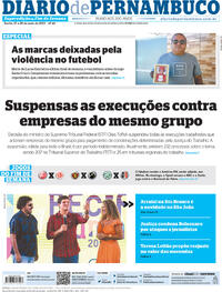 Capa do jornal Diario de Pernambuco 27/05/2023