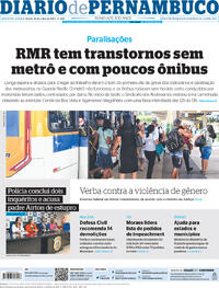 Capa do jornal Diario de Pernambuco 27/07/2023