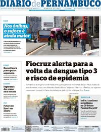 Capa do jornal Diario de Pernambuco 27/11/2023