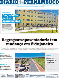 Capa do jornal Diario de Pernambuco 27/12/2023