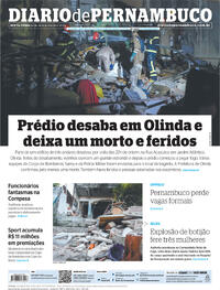 Capa do jornal Diario de Pernambuco 28/04/2023