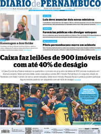 Capa do jornal Diario de Pernambuco 28/08/2023