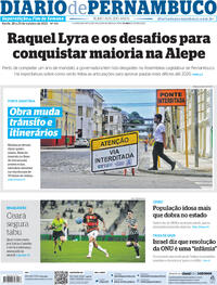Capa do jornal Diario de Pernambuco 28/10/2023