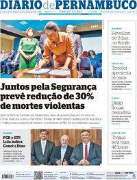 Capa do jornal Diario de Pernambuco 28/11/2023