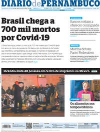 Capa do jornal Diario de Pernambuco 29/03/2023