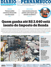 Capa do jornal Diario de Pernambuco 29/04/2023