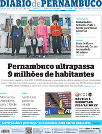 Capa do jornal Diario de Pernambuco 29/06/2023