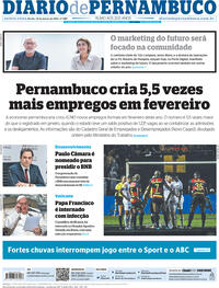 Capa do jornal Diario de Pernambuco 30/03/2023