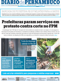 Capa do jornal Diario de Pernambuco 30/08/2023