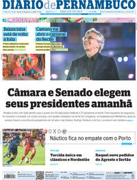 Capa do jornal Diario de Pernambuco 31/01/2023