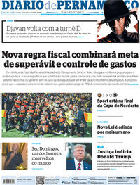Capa do jornal Diario de Pernambuco 31/03/2023
