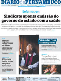 Capa do jornal Diario de Pernambuco 31/05/2023