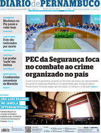Capa do jornal Diario de Pernambuco 01/11/2024