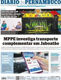 Capa do jornal Diario de Pernambuco 03/04/2024