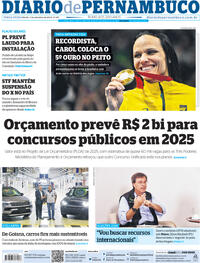 Capa do jornal Diario de Pernambuco 03/09/2024