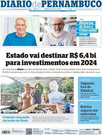 Capa do jornal Diario de Pernambuco 04/01/2024