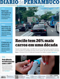 Capa do jornal Diario de Pernambuco 04/03/2024