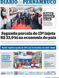 Capa do jornal Diario de Pernambuco 04/06/2024