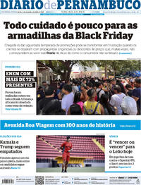 Capa do jornal Diario de Pernambuco 04/11/2024