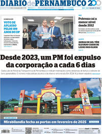 Capa do jornal Diario de Pernambuco 05/12/2024