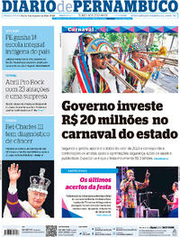 Capa do jornal Diario de Pernambuco 06/02/2024